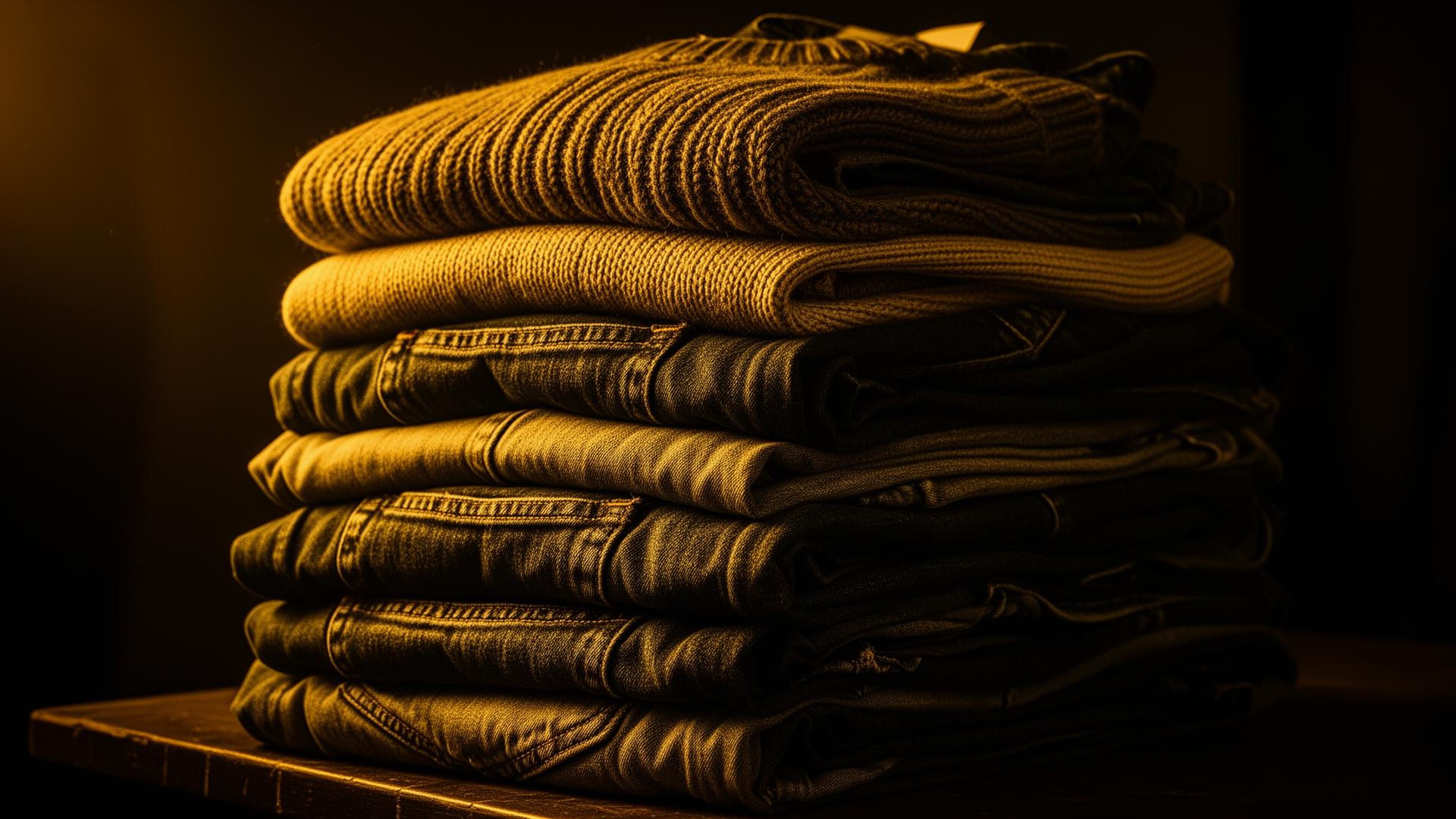 Stacked premium thrifted clothing